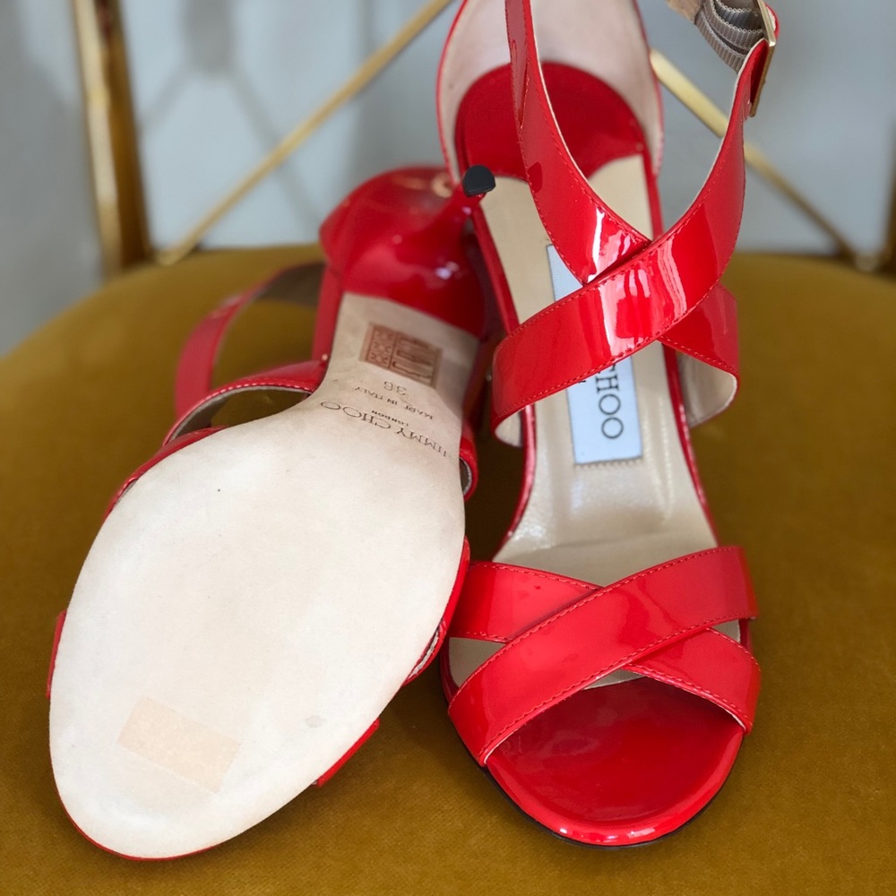 New 🔥 Jimmy Choo London 🔥 Flame Color Stilettos